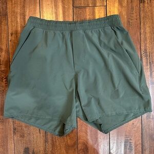Lululemon Pace Breaker 5"  Linerless Shorts - Sage Green - Medium